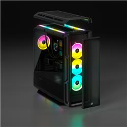CORSAIR iCUE 5000T RGB Tempered Glass Mid-Tower Smart Case, Black(Open Box)