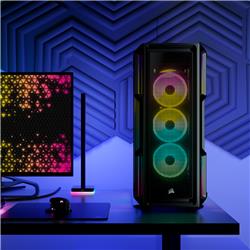 CORSAIR iCUE 5000T RGB Tempered Glass Mid-Tower Smart Case, Black(Open Box)