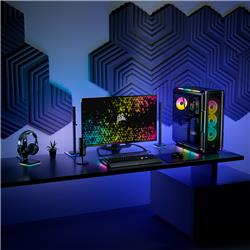 CORSAIR iCUE 5000T RGB Tempered Glass Mid-Tower Smart Case, Black(Open Box)