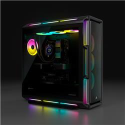 CORSAIR iCUE 5000T RGB Tempered Glass Mid-Tower Smart Case, Black(Open Box)