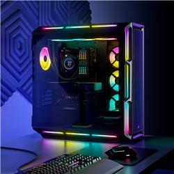 CORSAIR iCUE 5000T RGB Tempered Glass Mid-Tower Smart Case, Black(Open Box)