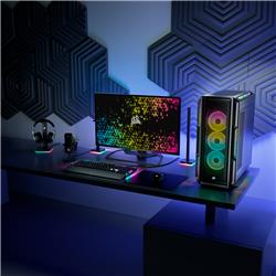 CORSAIR iCUE 5000T RGB Tempered Glass Mid-Tower Smart Case, Black(Open Box)