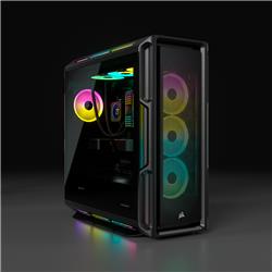 CORSAIR iCUE 5000T RGB Tempered Glass Mid-Tower Smart Case, Black(Open Box)