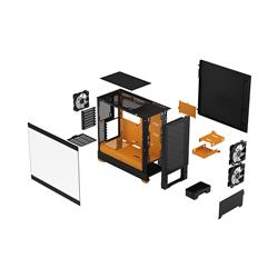FRACTAL DESIGN Pop Air RGB Black Orange Core TG ATX High-Airflow Clea