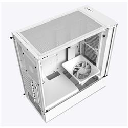 Boîtier ATX moyen tour compact NZXT H5 Flow pour ordinateur (blanc)