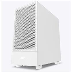 Boîtier ATX moyen tour compact NZXT H5 Flow pour ordinateur (blanc)