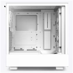 Boîtier ATX moyen tour compact NZXT H5 Flow pour ordinateur (blanc)