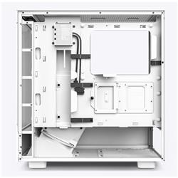 Boîtier ATX moyen tour compact NZXT H5 Flow pour ordinateur (blanc)