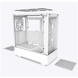 Boîtier ATX moyen tour compact NZXT H5 Flow pour ordinateur (blanc)