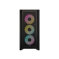 CORSAIR iCUE 4000D RGB Airflow Mid-Tower Case, Black - 3x AF120 RGB ELITE Fans - iCUE Lighting Node PRO Controller - High-Ai...