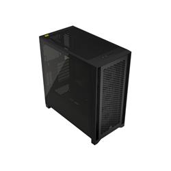 CORSAIR iCUE 4000D RGB Airflow Mid-Tower Case, Black - 3x AF120 RGB ELITE Fans - iCUE Lighting Node PRO Controller - High-Ai...