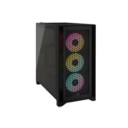 CORSAIR iCUE 4000D RGB Airflow Mid-Tower Case, Black - 3x AF120 RGB ELITE Fans - iCUE Lighting Node PRO Controller - High-Ai...