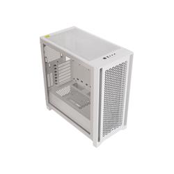 CORSAIR iCUE 4000D RGB Airflow Mid-Tower Case, True White - 3x AF120 RGB ELITE White Fans - iCUE Lighting Node PRO Controlle...