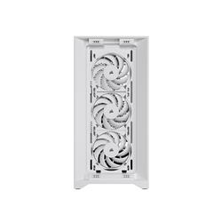 CORSAIR iCUE 4000D RGB Airflow Mid-Tower Case, True White - 3x AF120 RGB ELITE White Fans - iCUE Lighting Node PRO Controlle...
