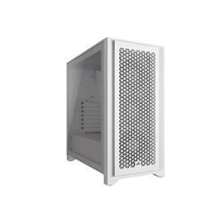 CORSAIR iCUE 4000D RGB Airflow Mid-Tower Case, True White - 3x AF120 RGB ELITE White Fans - iCUE Lighting Node PRO Controlle...
