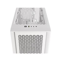 CORSAIR iCUE 4000D RGB Airflow Mid-Tower Case, True White - 3x AF120 RGB ELITE White Fans - iCUE Lighting Node PRO Controlle...