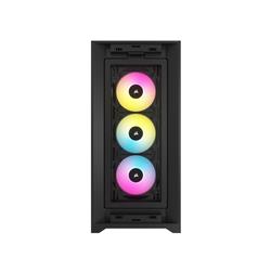 Boîtier mi-tour CORSAIR iCUE 5000D RVB AIRFLOW, noir - 3 ventilateurs AF120 RVB ELITE - Contrôleur iCUE Lighting Node PRO - ...