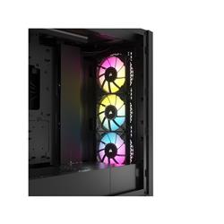Boîtier mi-tour CORSAIR iCUE 5000D RVB AIRFLOW, noir - 3 ventilateurs AF120 RVB ELITE - Contrôleur iCUE Lighting Node PRO - ...