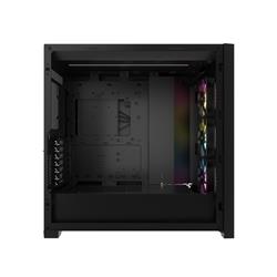 Boîtier mi-tour CORSAIR iCUE 5000D RVB AIRFLOW, noir - 3 ventilateurs AF120 RVB ELITE - Contrôleur iCUE Lighting Node PRO - ...