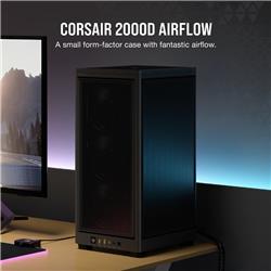 Boîtier CORSAIR 2000D AIRFLOW Mini-ITX, noir