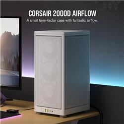 oîtier CORSAIR 2000D AIRFLOW Mini-ITX, blanc