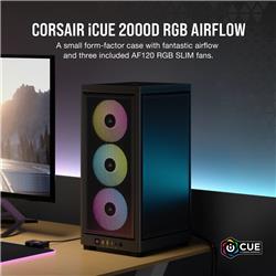 CORSAIR iCUE 2000D RGB Airflow Mini-ITX Case, Black