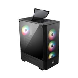 oîtier moyen tour MSI MAG FORGE 112R pour cartes mères ATX, verre trempé, panneau avant en maille, 4 ventilateurs ARGB 120mm...