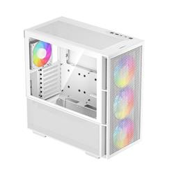 DeepCool CH560 ATX Airflow case, 3x Pre-Installed 140mm ARGB Fans, Wh