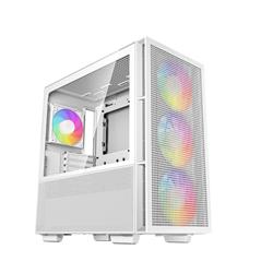 DeepCool CH560 ATX Airflow case, 3x Pre-Installed 140mm ARGB Fans, Wh
