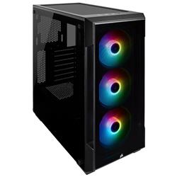 CORSAIR (iCUE 220T RGB) - Boîtier d'ordinateur moyen noir