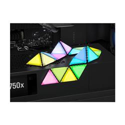 Panels d'éclairage d'accentuation de boîtier CORSAIR iCUE LC100 - Mini Triangle - Kit d'expansion de 9 carreaux