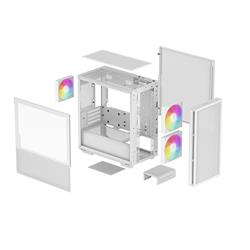 DeepCool CH360 Boîtier de flux d'air mATX, Blanc