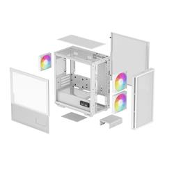 DeepCool CH360 Digital Boîtier de flux d'air mATX, Blanc