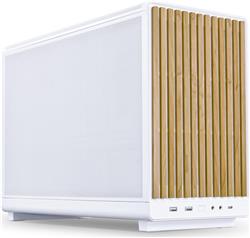 LIAN LI A3-mATX Computer Case White, Wood Front Panel