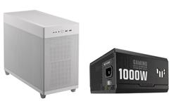 ASUS AP201 MicroATX Mesh Case - White + TUF Gaming 1000W PSU