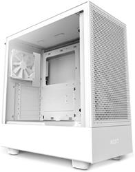 Boîtier ATX moyen tour compact NZXT H5 Flow pour ordinateur (blanc)