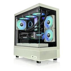 THERMALTAKE View 270 TG ARGB avec boîtier d'ordinateur avec 3 ventilateurs ARGB Lite de 120 mm, vert matcha