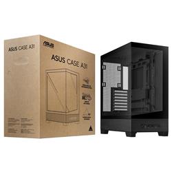 ASUS A31 ATX Mid-Tower Gaming Case, Dual-sided tempered glass Black