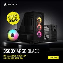 CORSAIR 3500X ARGB (4* RS120 ARGB) W/ PRE-INSTALLED RM850x PSU