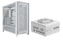 CORSAIR FRAME 5000D RS PC Case + RM1000e PSU, White