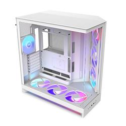 NZXT H9 Flow RGB+ Boîtier ATX moyen tour  à double chambre - Blanc