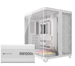 CORSAIR AIR 5400 RS-R ARGB Case + RM1000e, White