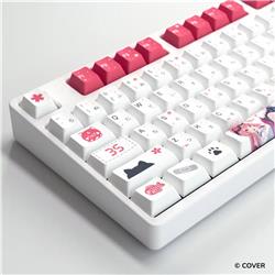 HYTE Sakura Miko Keycap Set and Desk Pad Bundle White