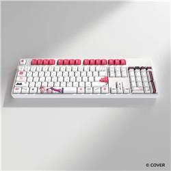 HYTE Sakura Miko Keycap Set and Desk Pad Bundle White