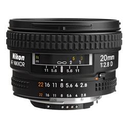 Nikon AF FX NIKKOR 20 mm f/2.8D | Compact Ultra-Wide-Angle Lens | 94-degree Angle of View