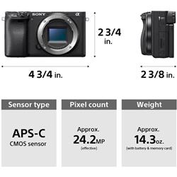 Sony Alpha a6400 Mirrorless Camera Body Only (ILCE-6400)