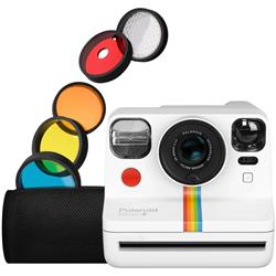 ppareil photo instantané Polaroid Now+ i-Type avec filtres d'objectif bonus (blanc) avec filtres d'objectif bonus (blanc