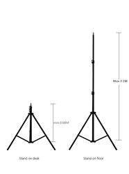 iCAN Tripod Stand for Ring Light or Light Weight Camera Light