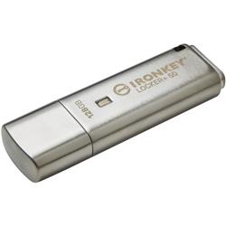 lé USB Kingston IronKey Locker+ 50 - 128 Go - USB 3.2 (Gen 1) Type A - Vitesse de lecture de 145 Mo/s - Vitesse d^écriture d...