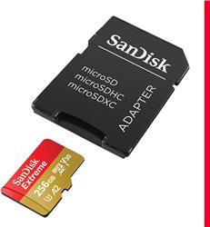 SanDisk Extreme 256GB microSDXC UHS-I U3 A2 V30